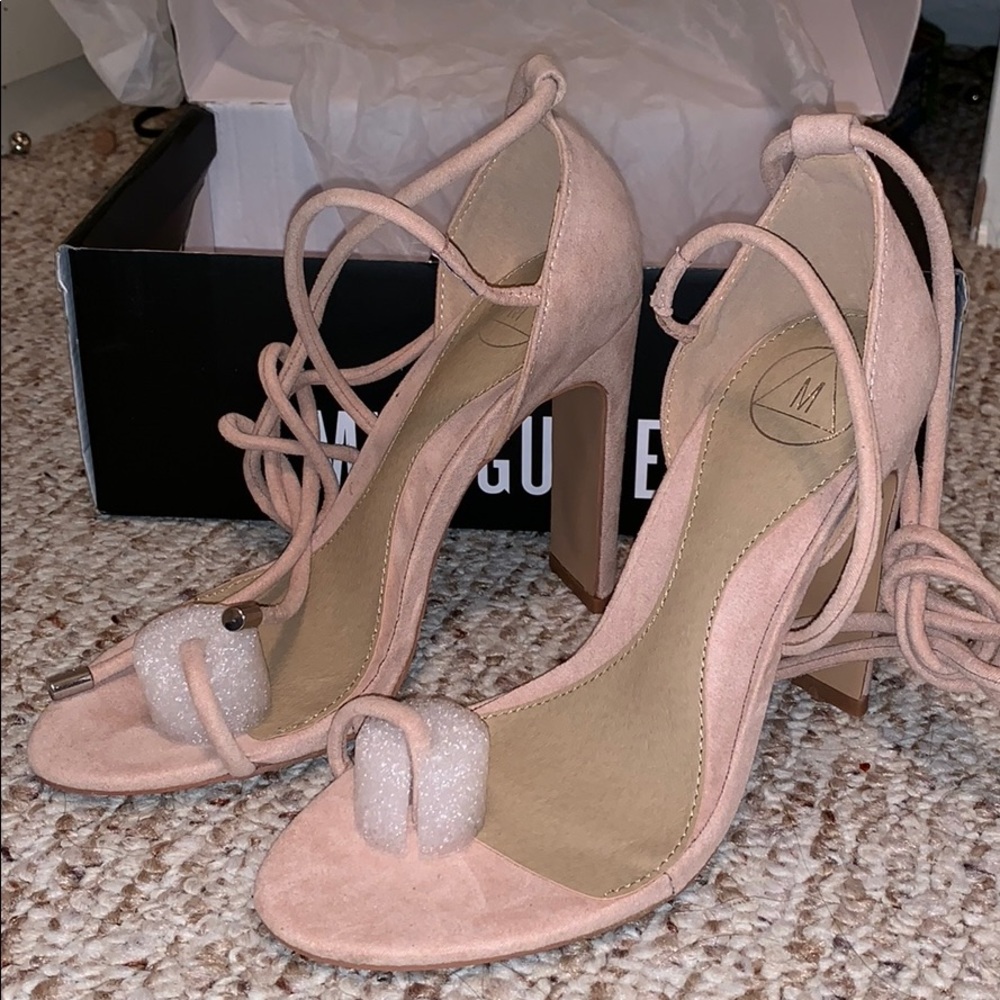 Missguided Lace Up High Heels
